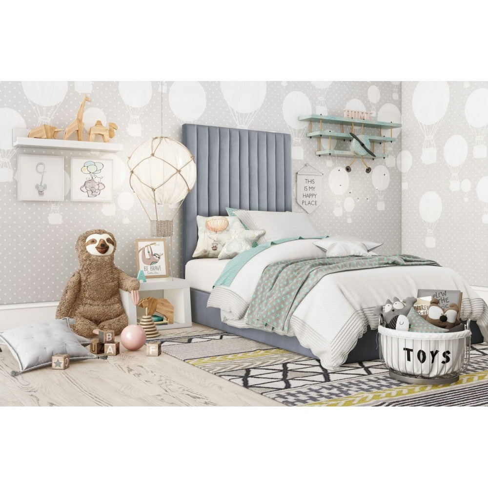 TOV Furniture Arabelle Gray Bed Twin