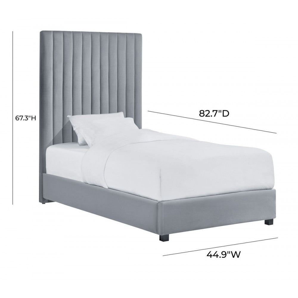 TOV Furniture Arabelle Gray Bed Twin