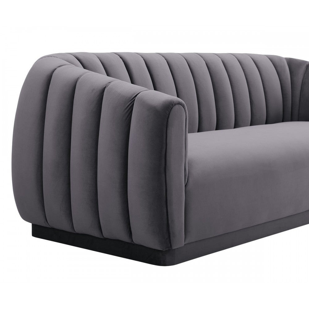 TOV Furniture Arno Gray Velvet Sofa
