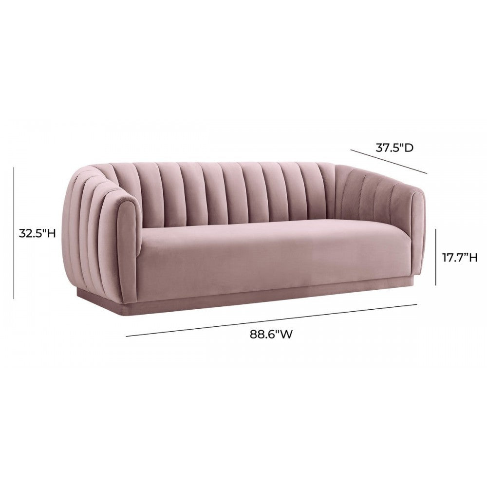 TOV Furniture Arno Mauve Velvet Sofa
