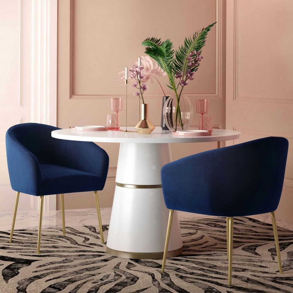 TOV Furniture Arya Performance Velvet Navy Dining Chair