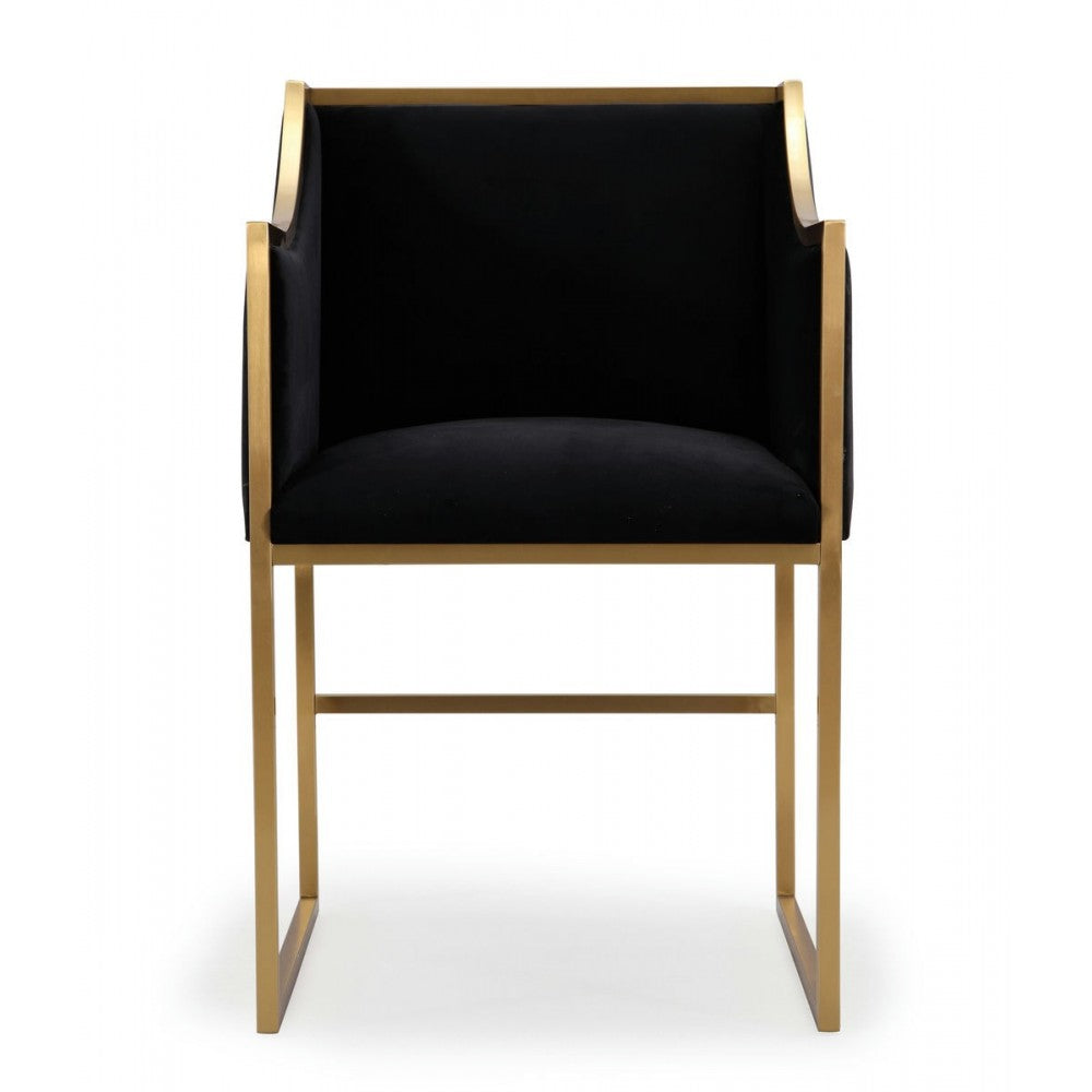 TOV Furniture Atara Black Velvet Gold Chair