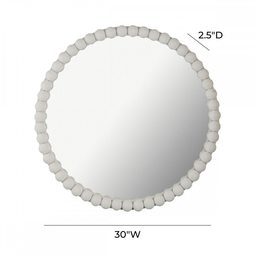 TOV Furniture Baria White Wooden Mirror
