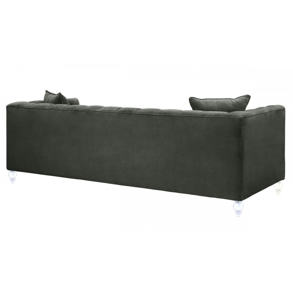 TOV Furniture Bea Gray Velvet Sofa