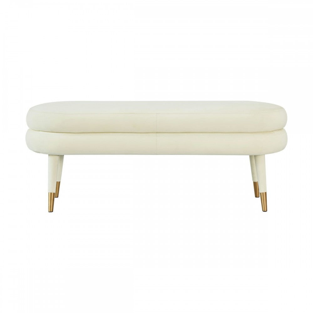 TOV Furniture Betty Cream Velvet Bench