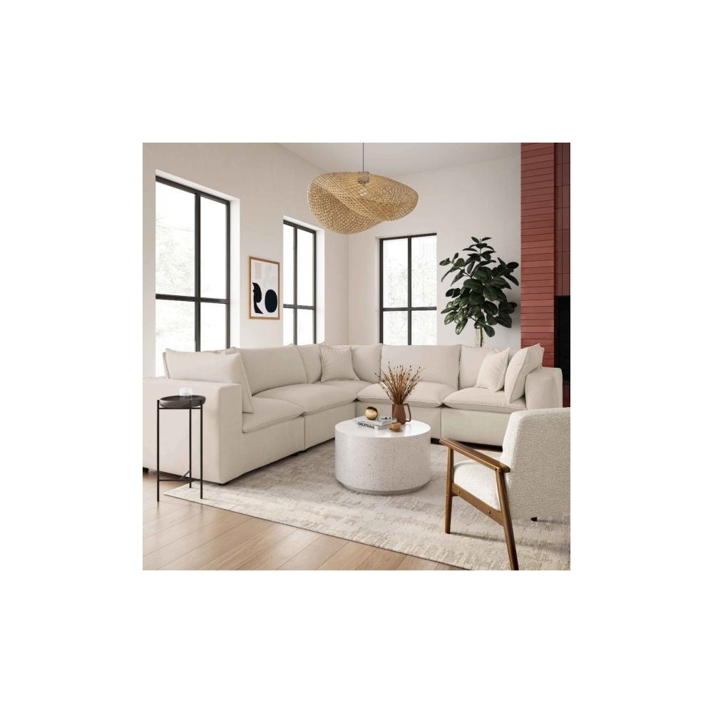 TOV Furniture Cali Natural Corner Chair
