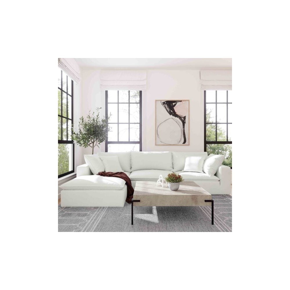 TOV Furniture Cali Pearl Modular 4 Piece Sectional