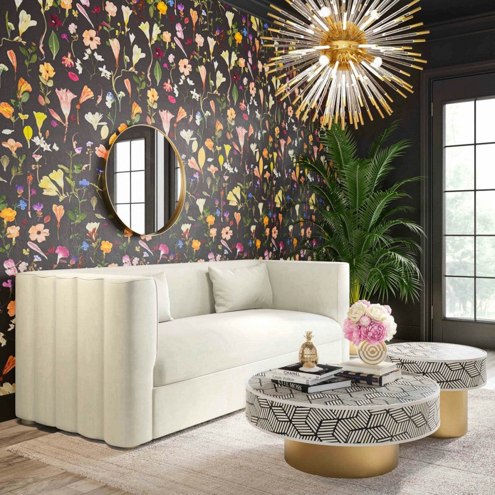 TOV Furniture Callie Cream Velvet Sofa