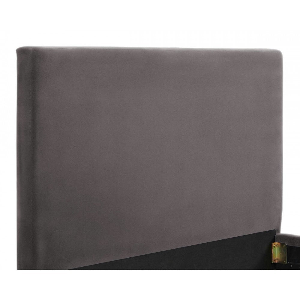 TOV Furniture Delilah Gray Velvet Bed in King
