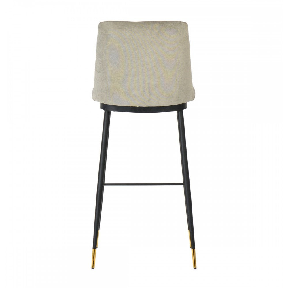 TOV Furniture Evora Gray Velvet Counter Stool (Set of 2)