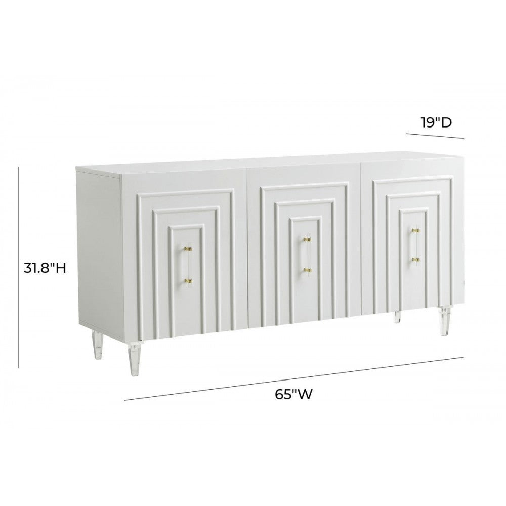 TOV Furniture Famke White Lacquer Buffet