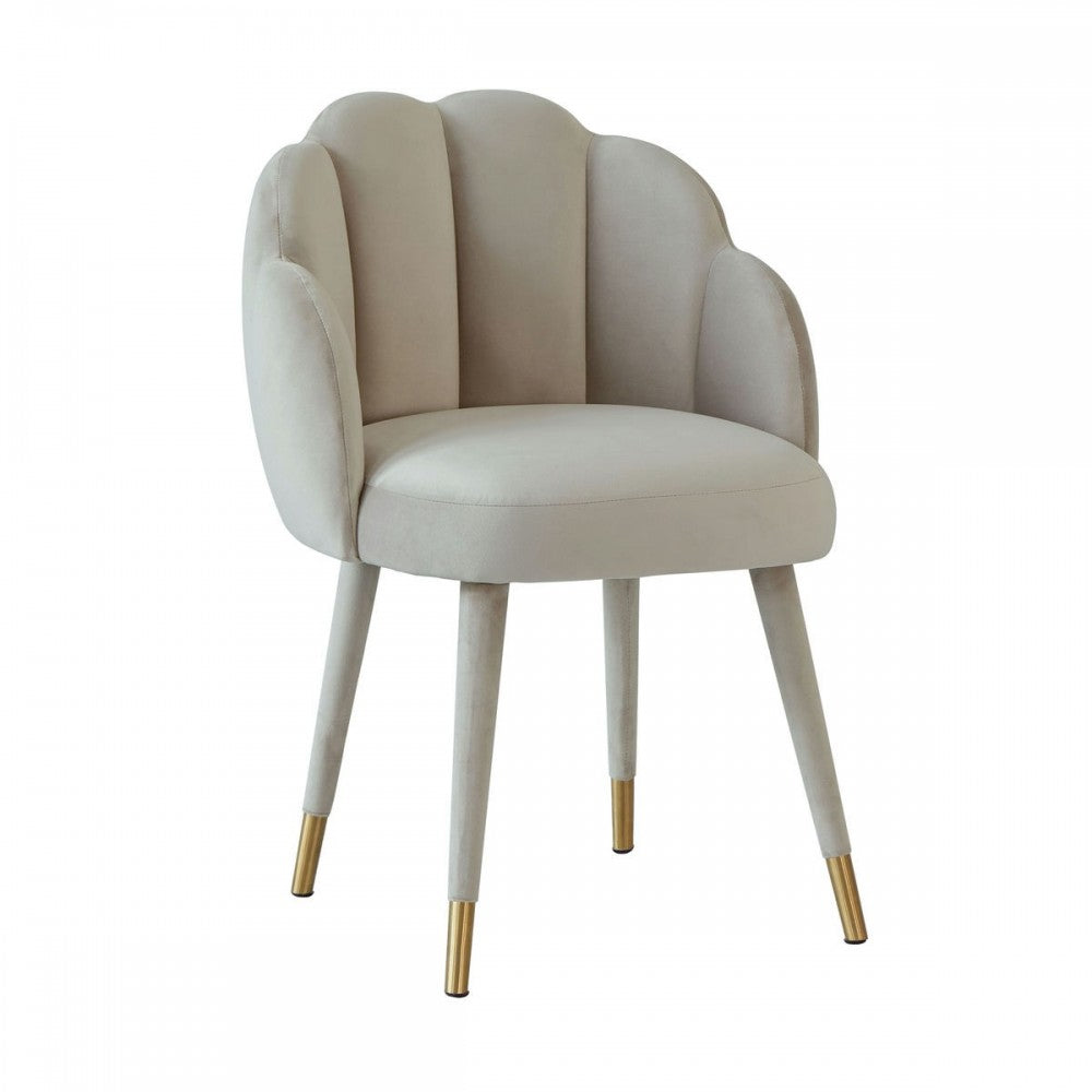 TOV Furniture Gardenia Light Gray Velvet Dining Chair