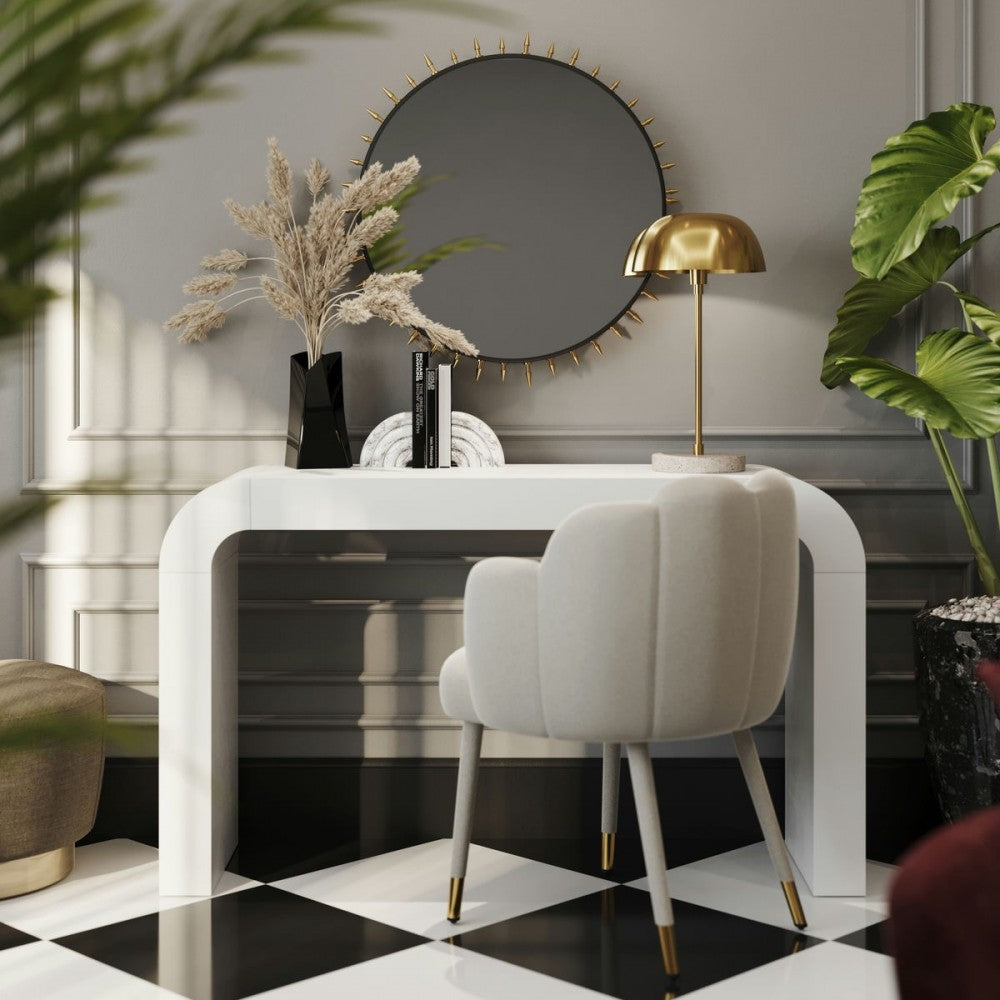 TOV Furniture Gardenia Light Gray Velvet Dining Chair
