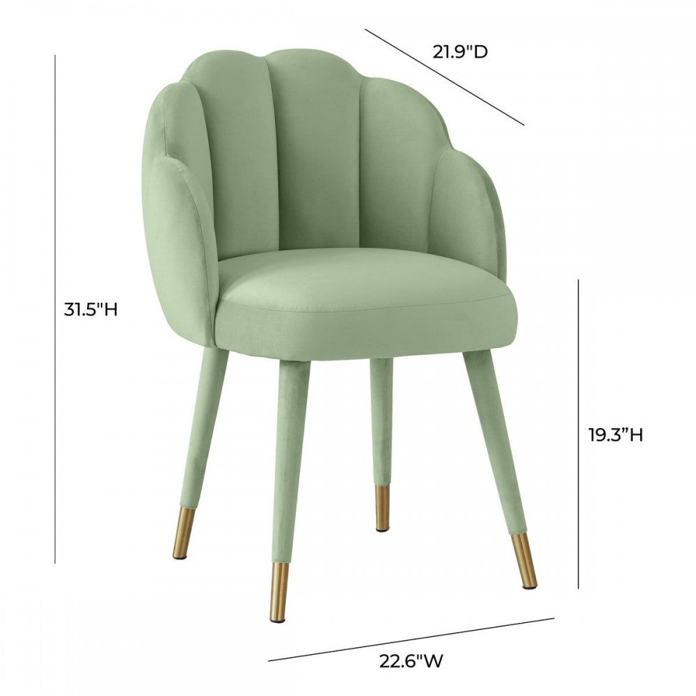 TOV Furniture Gardenia Moss Green Velvet Dining Chair