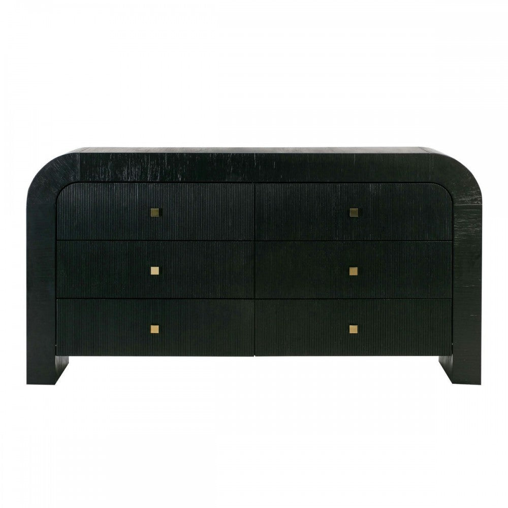 TOV Furniture Hump 6 Drawer Black Dresser