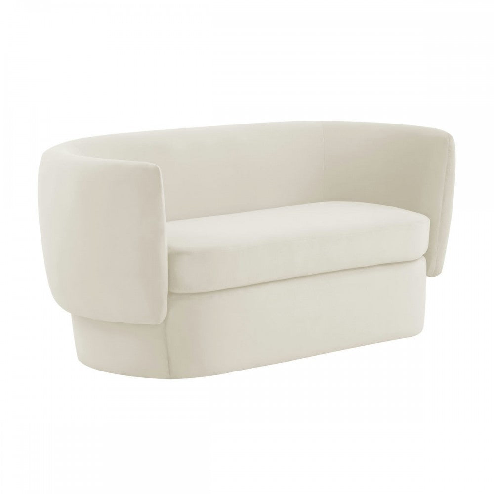 TOV Furniture Isabella Cream Velvet Loveseat