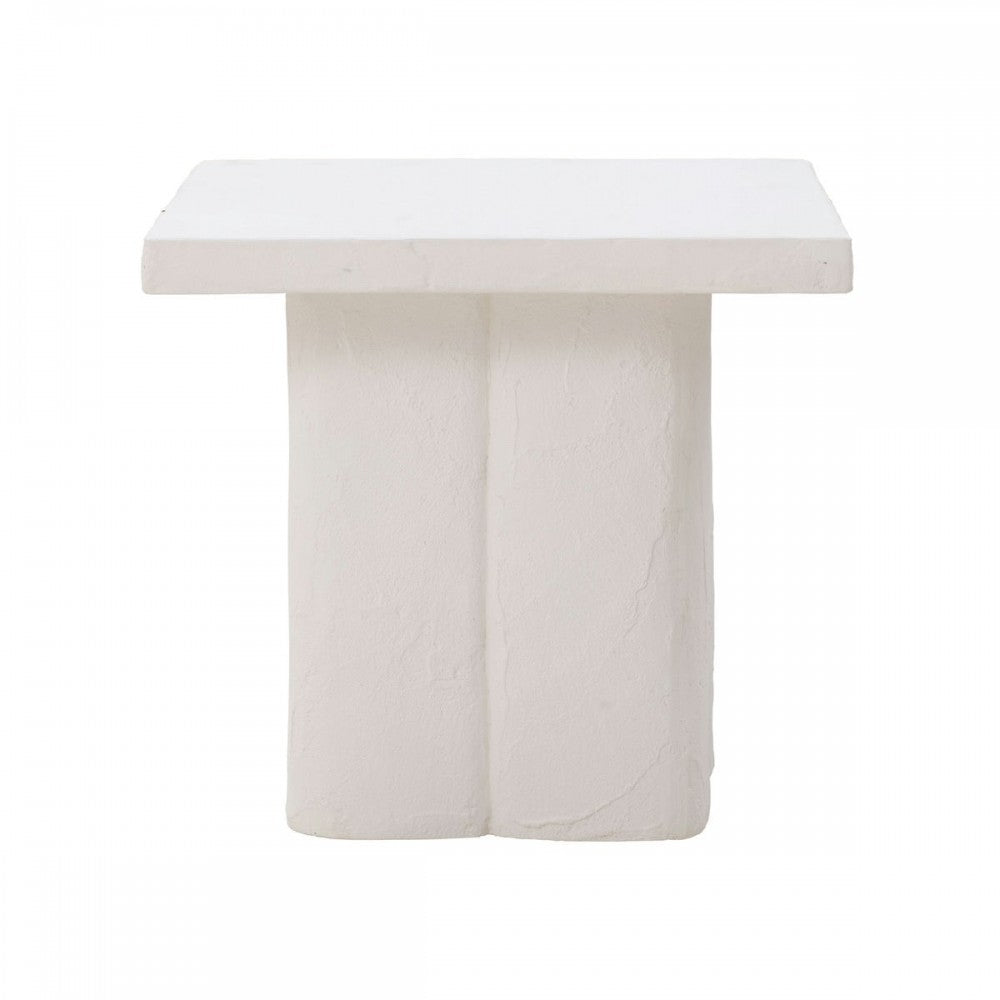 TOV Furniture Kayla White Concrete Side Table