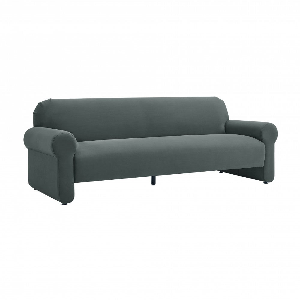 TOV Furniture Keelee Gray 84" Velvet Sofa