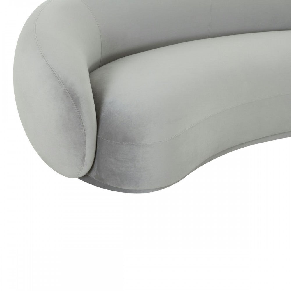 TOV Furniture Kendall Light Gray Velvet Sofa