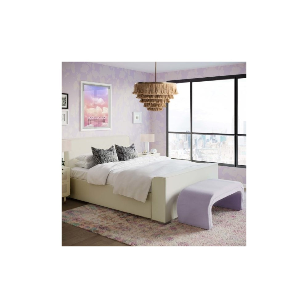 TOV Furniture Kenya Lavender Velvet Bench