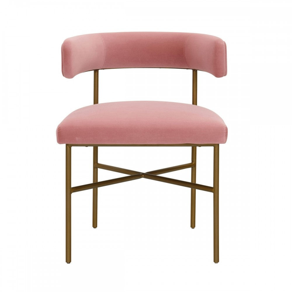 TOV Furniture Kim Performance Velvet Chair in Blush