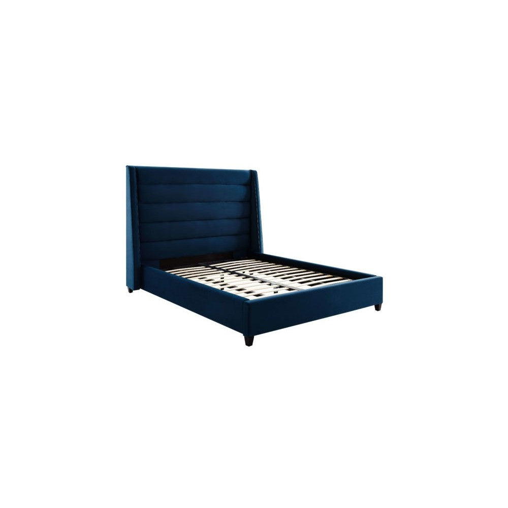 TOV Furniture Koah Navy Velvet Bed in King