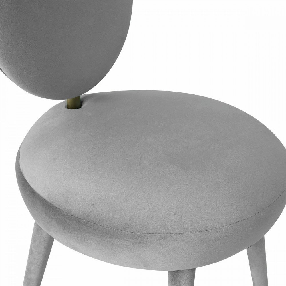 TOV Furniture Kylie Light Gray Velvet Dining Chair
