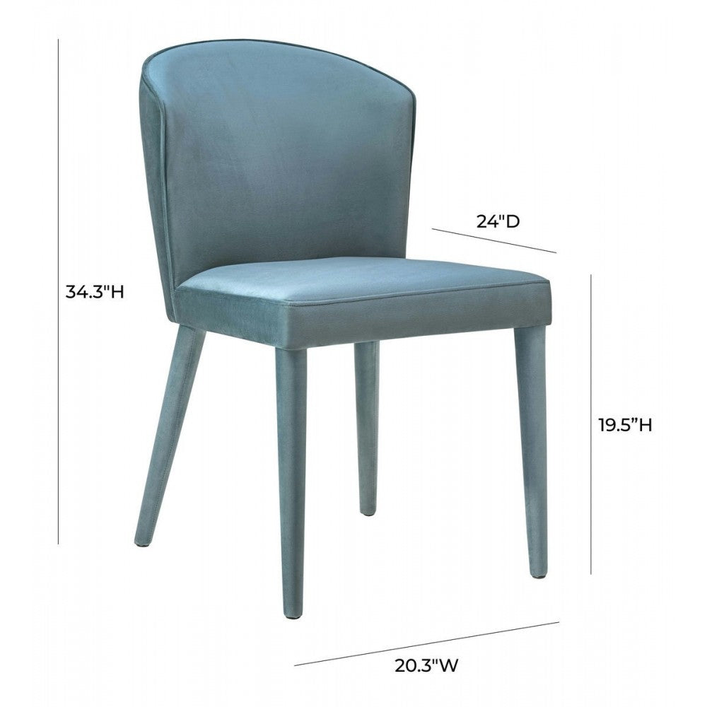 TOV Furniture Metropolitan Sea Blue Velvet Chair