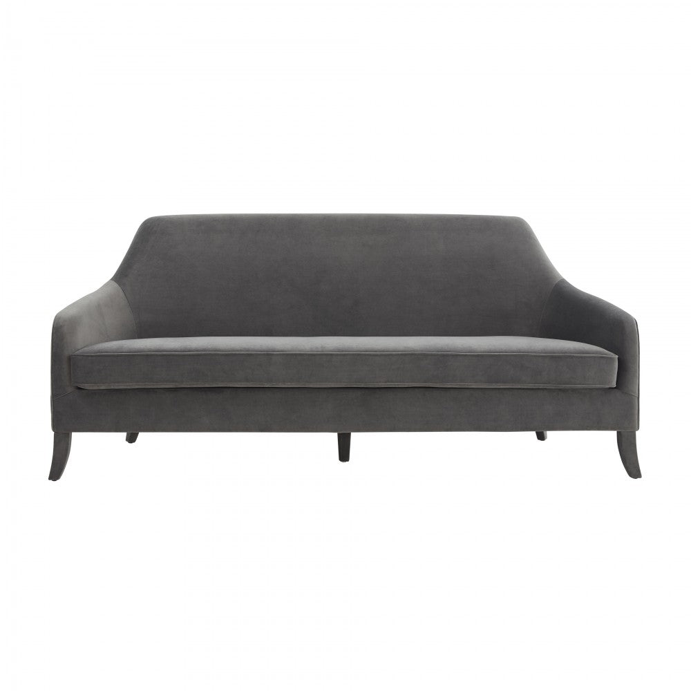 TOV Furniture Neveah Gray Velvet Sofa