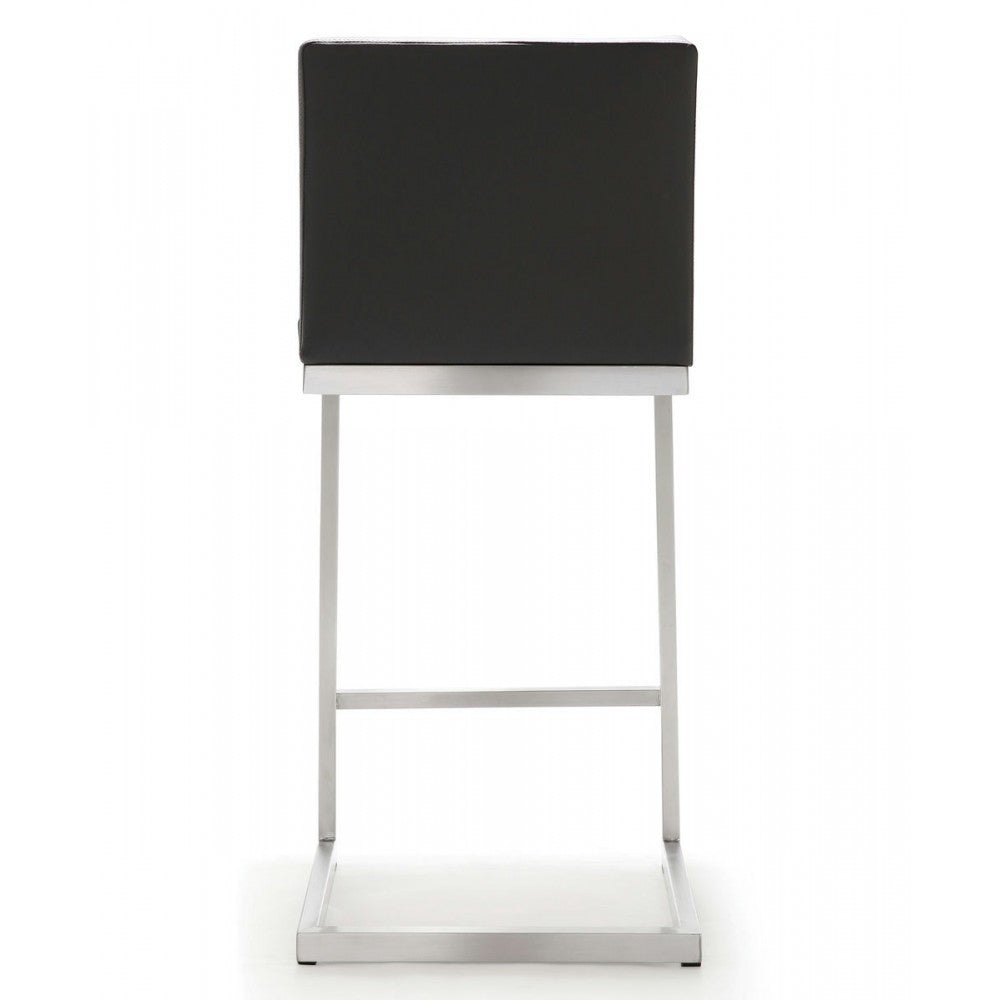 TOV Furniture Parma Gray Stainless Steel Counter Stool - Set of 2