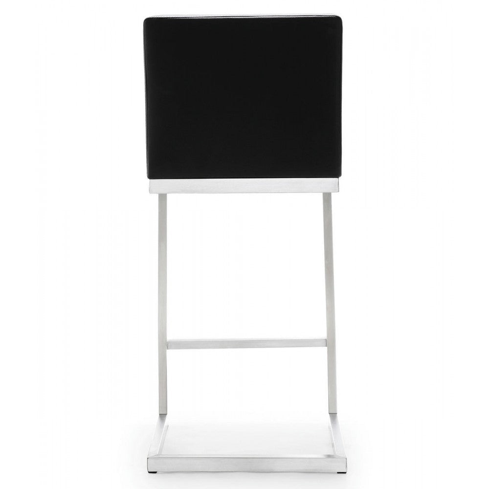TOV Furniture Parma Black Stainless Steel Counter Stool - Set of 2