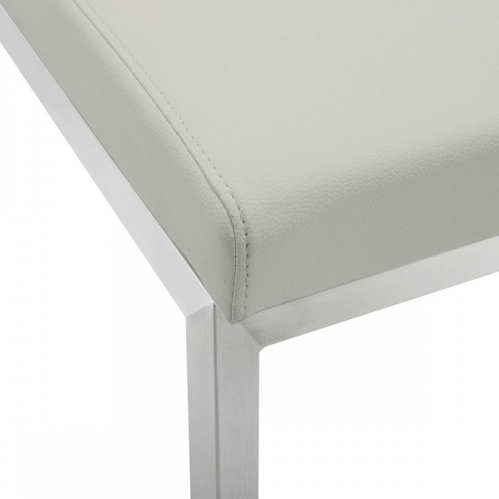 TOV Furniture Parma Light Gray Stainless Steel Counter Stool (Set of 2)