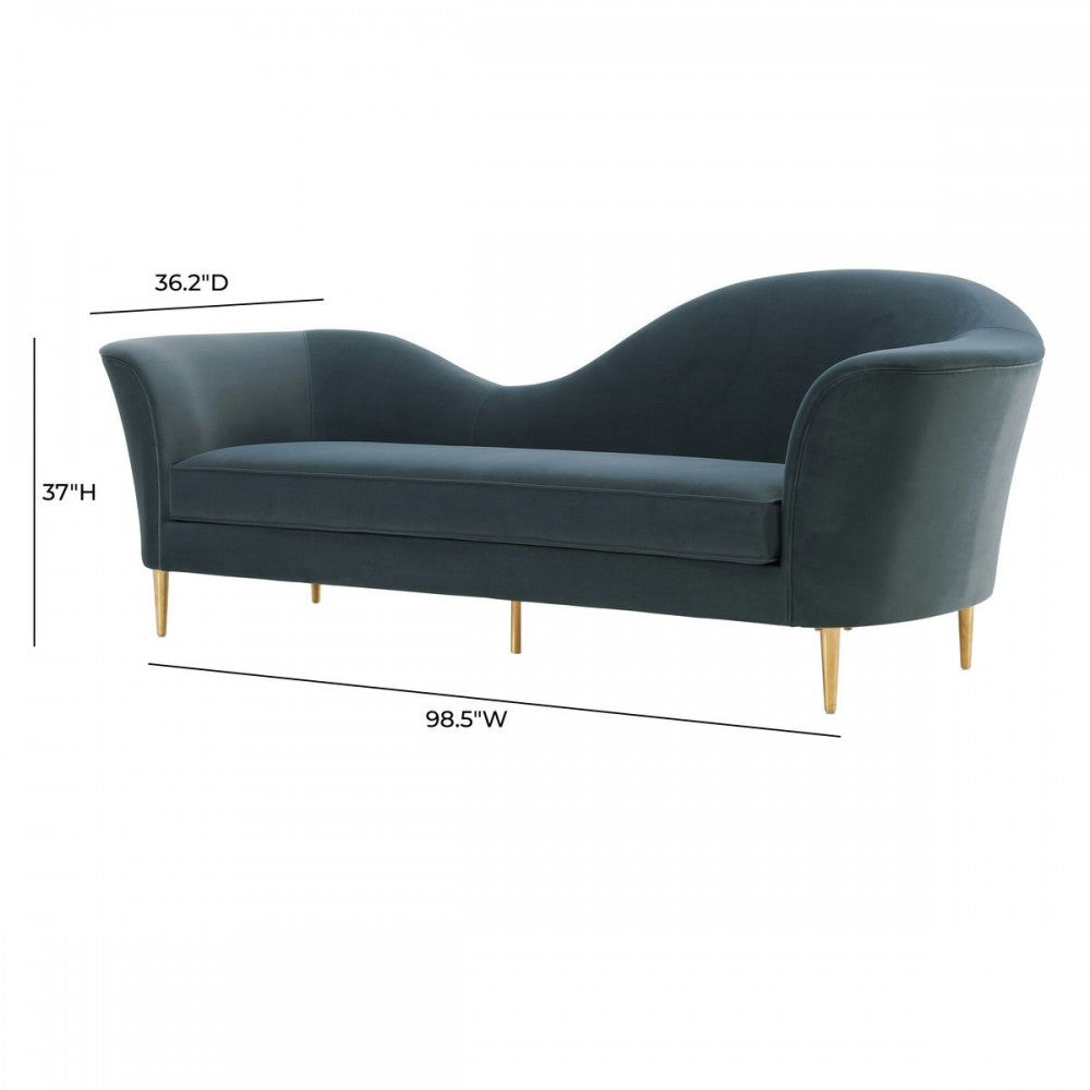 TOV Furniture Plato Gray Velvet Sofa