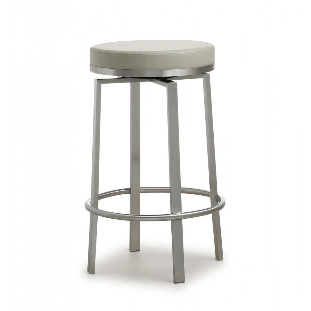 TOV Furniture Pratt Gray Swivel Counter Stool - Set of 2