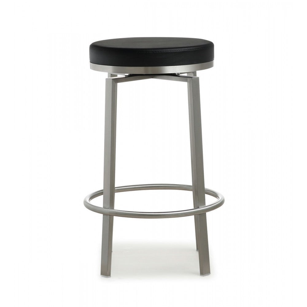 TOV Furniture Pratt Black Swivel Counter Stool - Set of 2