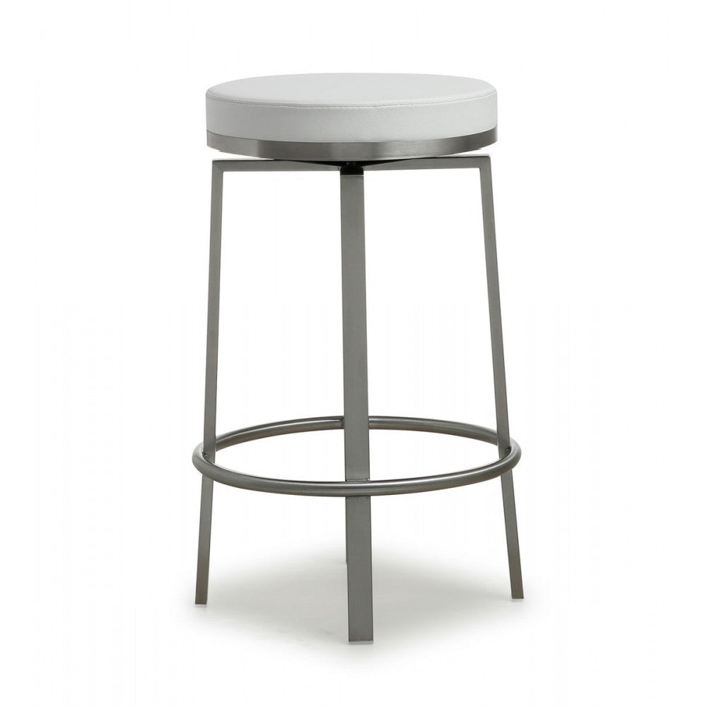 TOV Furniture Pratt White Swivel Counter Stool - Set of 2