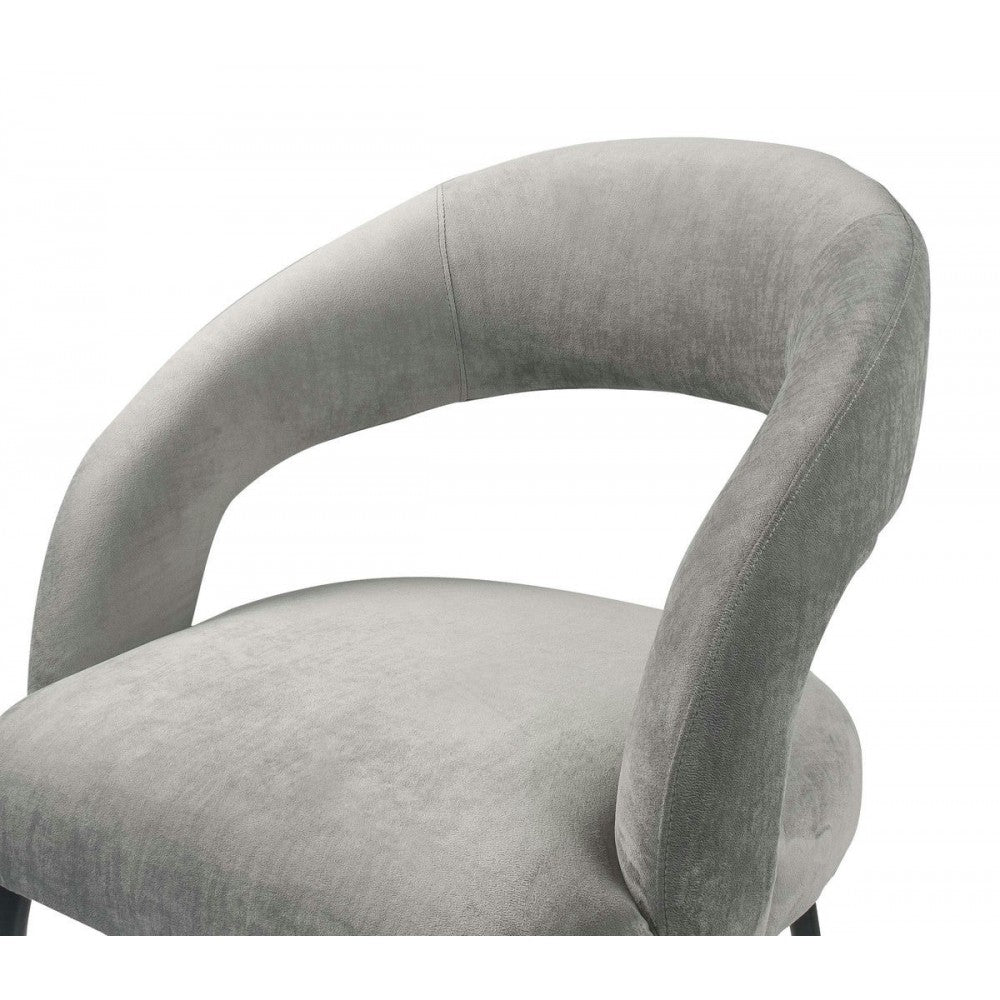 TOV Furniture Rocco Slub Gray Dining Chair