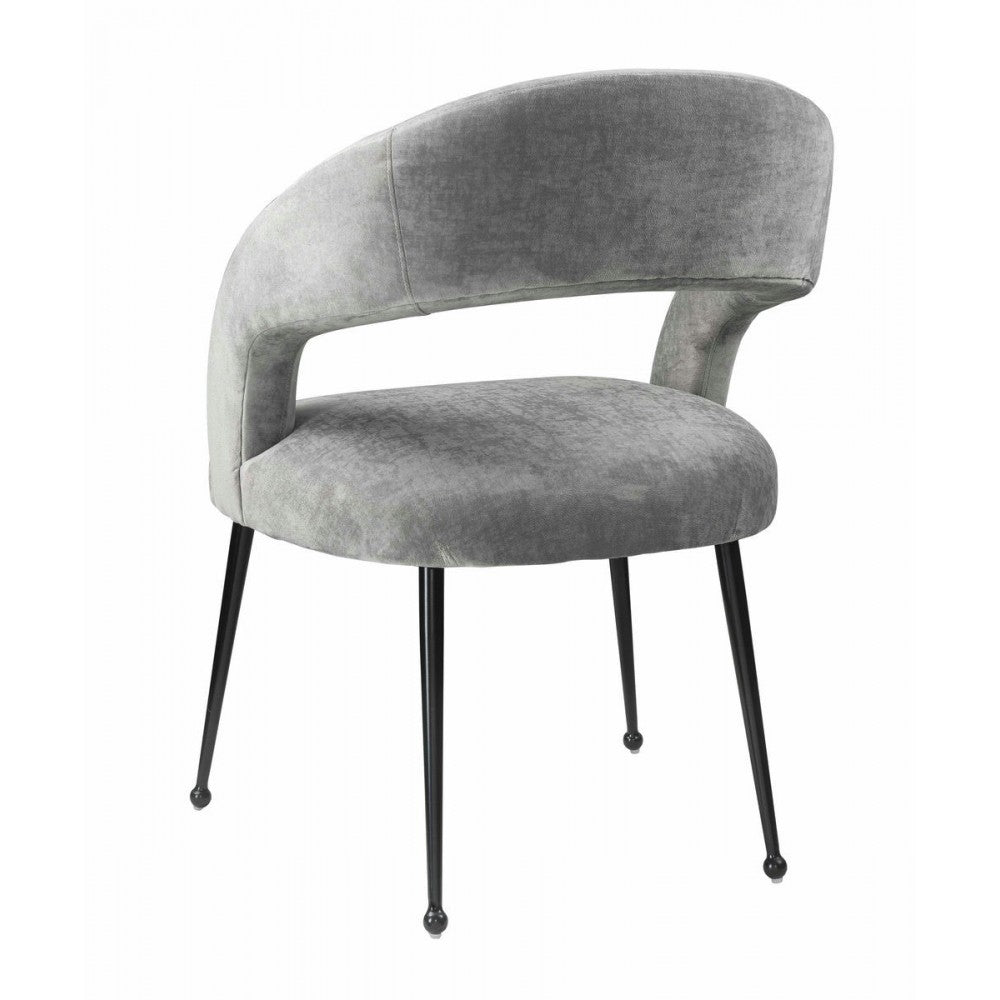 TOV Furniture Rocco Slub Gray Dining Chair