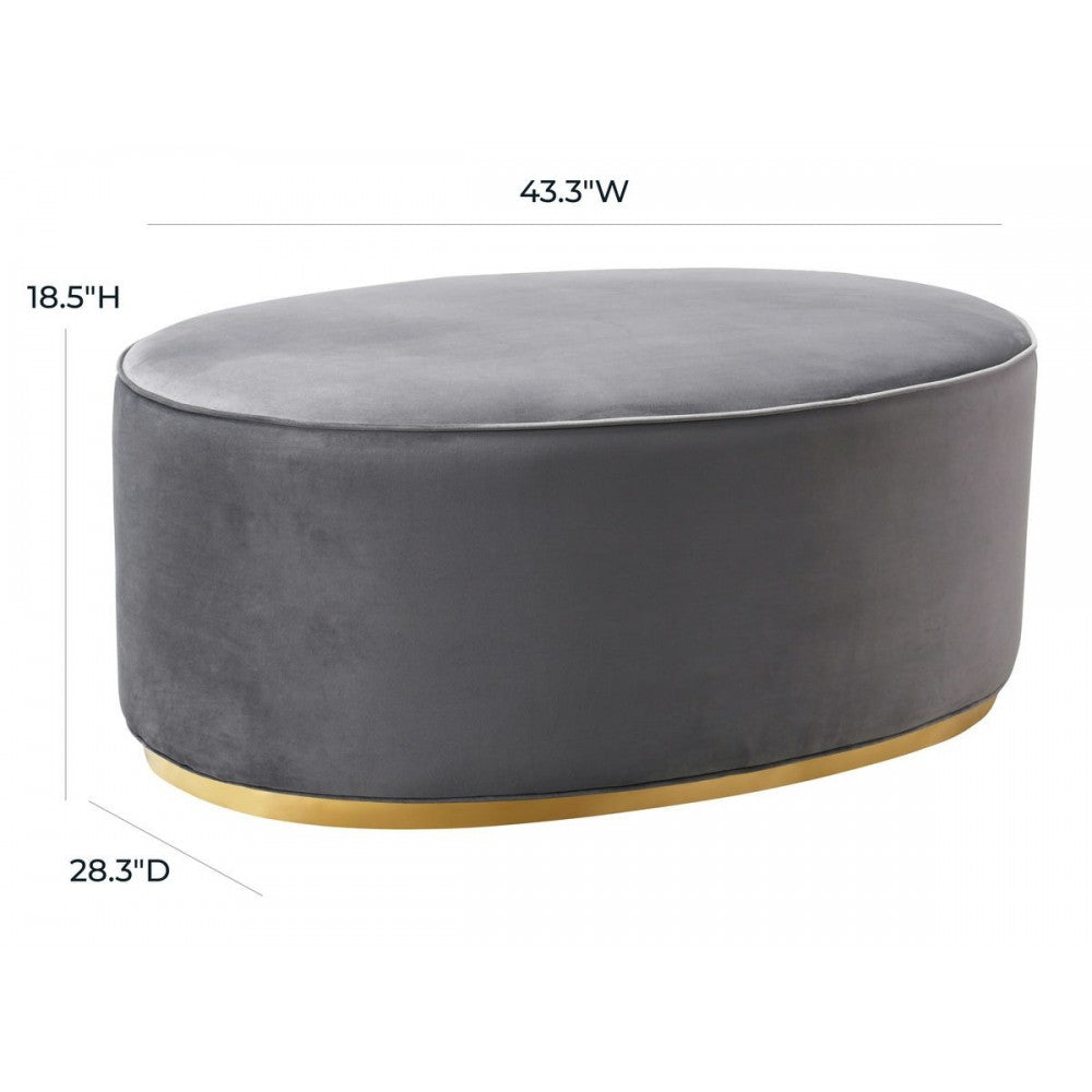 TOV Furniture Scarlett Gray Ottoman