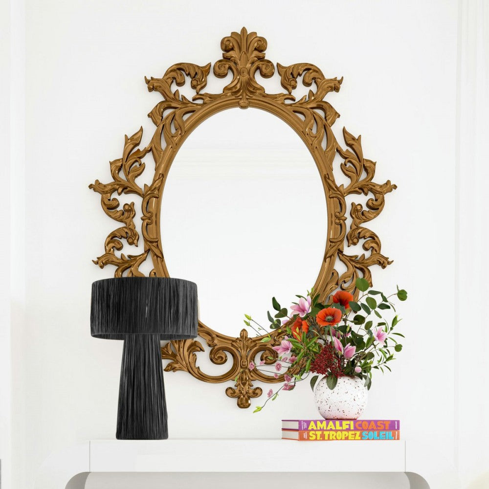 TOV Furniture Shelby Rafia Black Table Lamp
