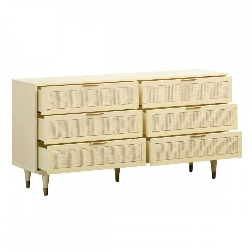 TOV Furniture Sierra Buttermilk 6 Drawer Dresser