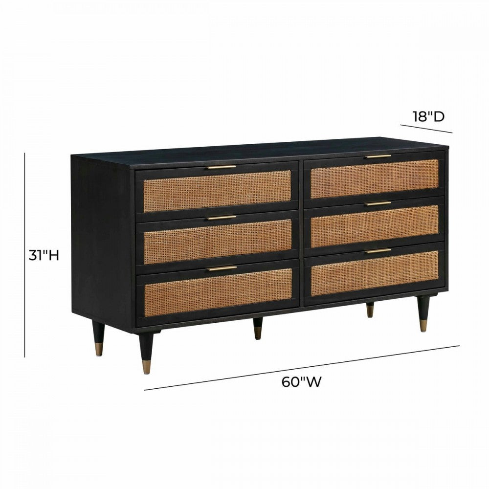 TOV Furniture Sierra Noir 6 Drawer Dresser