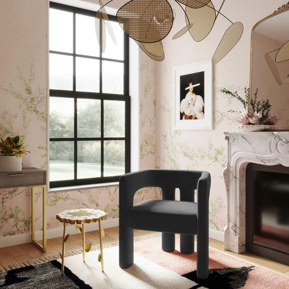 TOV Furniture Sloane Black Velvet Chair
