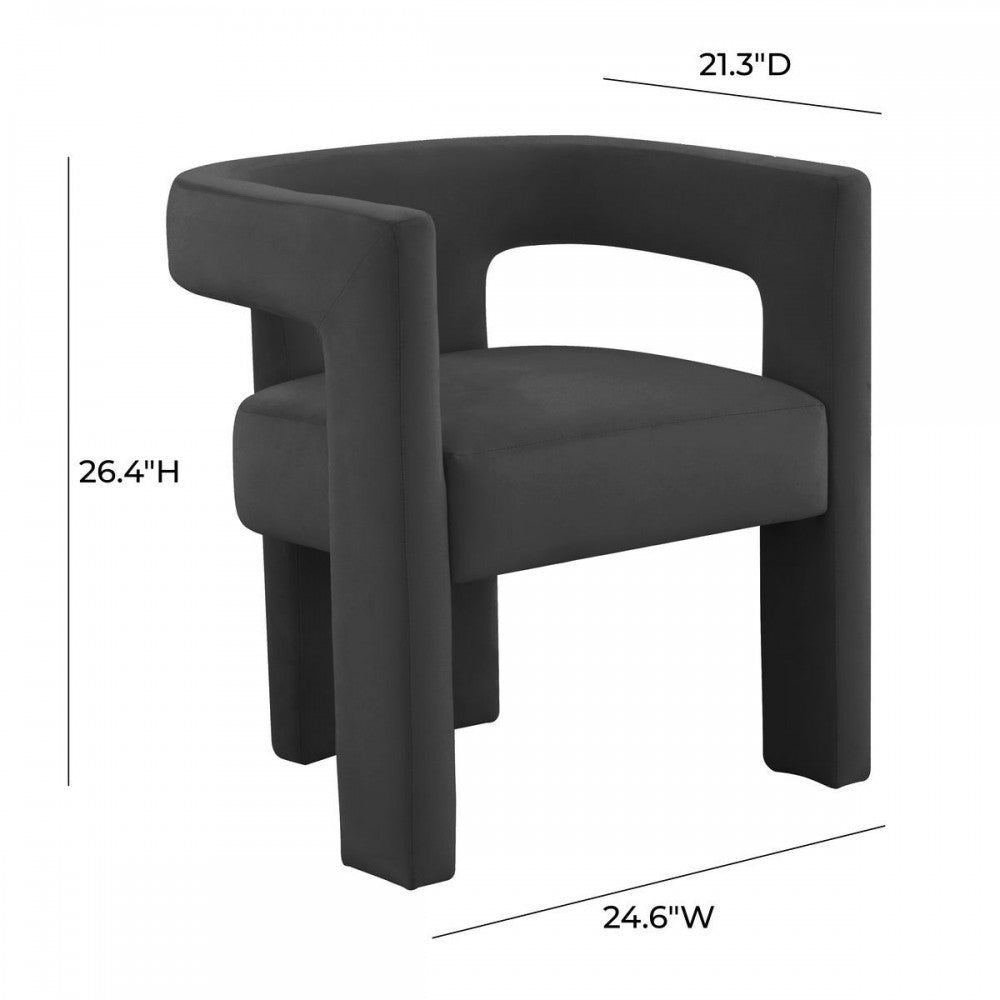 TOV Furniture Sloane Black Velvet Chair