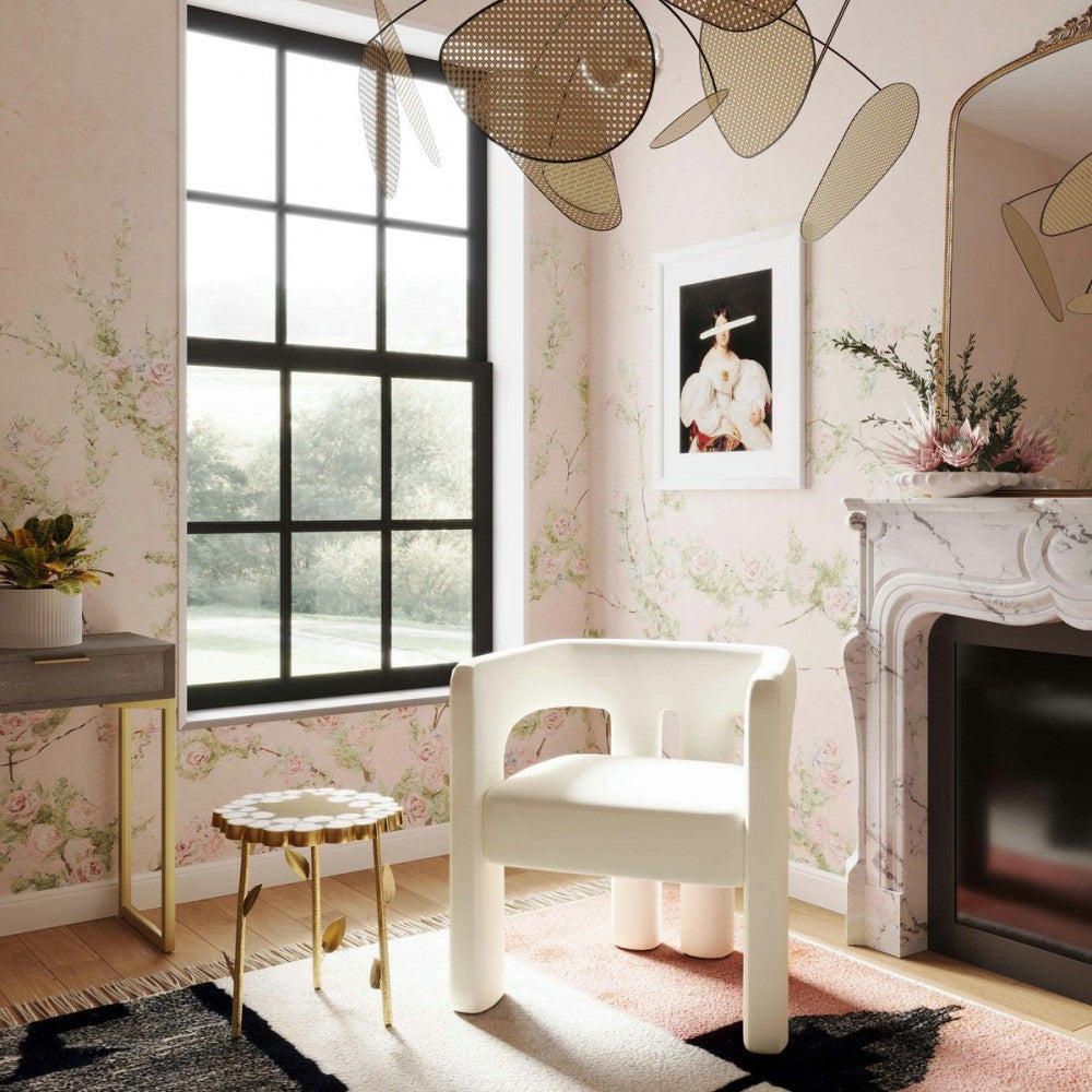 TOV Furniture Sloane Cream Velvet Chair
