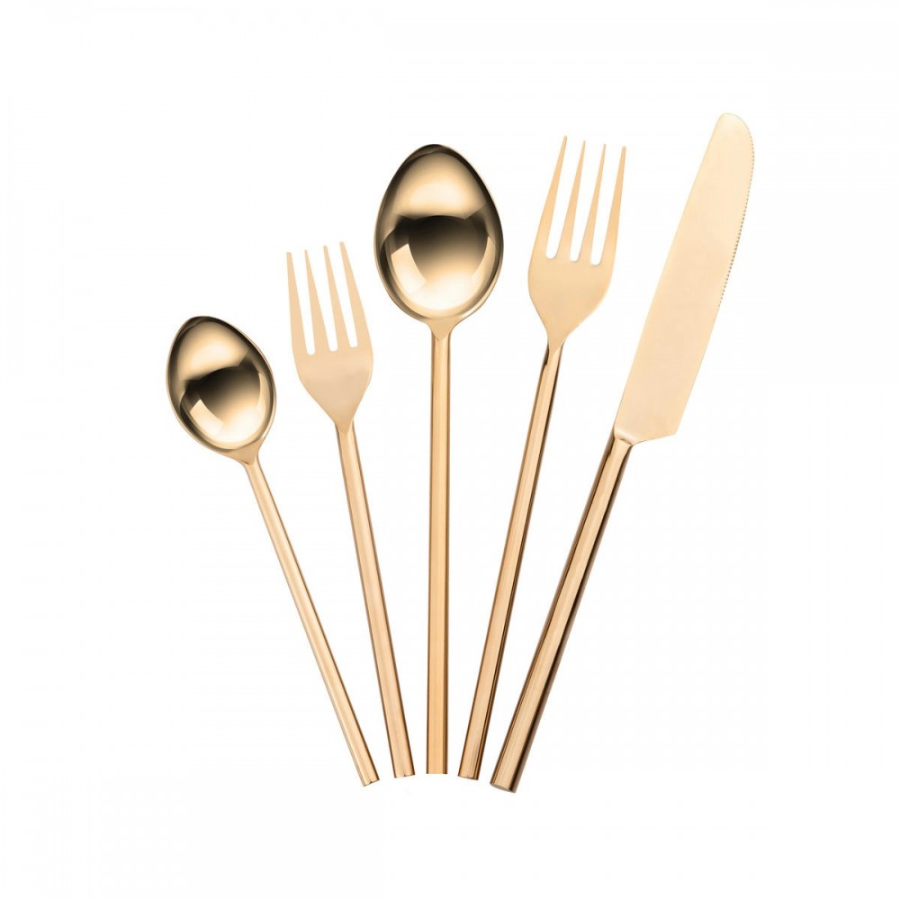 TOV Furniture Stainless Steel Rose Gold/Mirror 20 pc Flatware Set