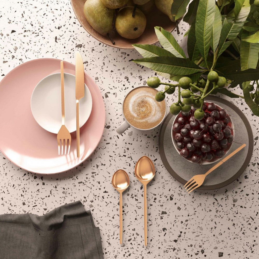 TOV Furniture Stainless Steel Rose Gold/Mirror 20 pc Flatware Set