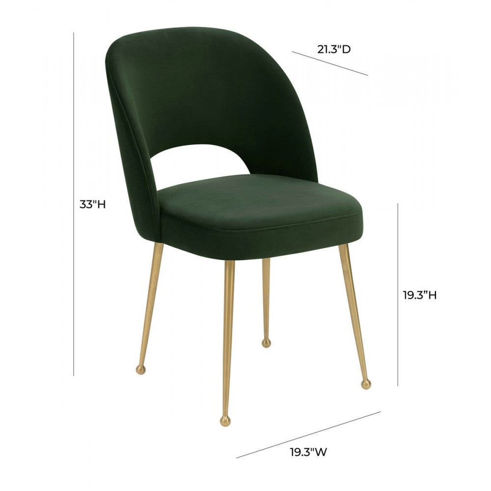 TOV Furniture Swell Forest Green Velvet Chair