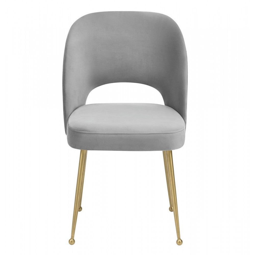 TOV Furniture Swell Light Gray Velvet Chair