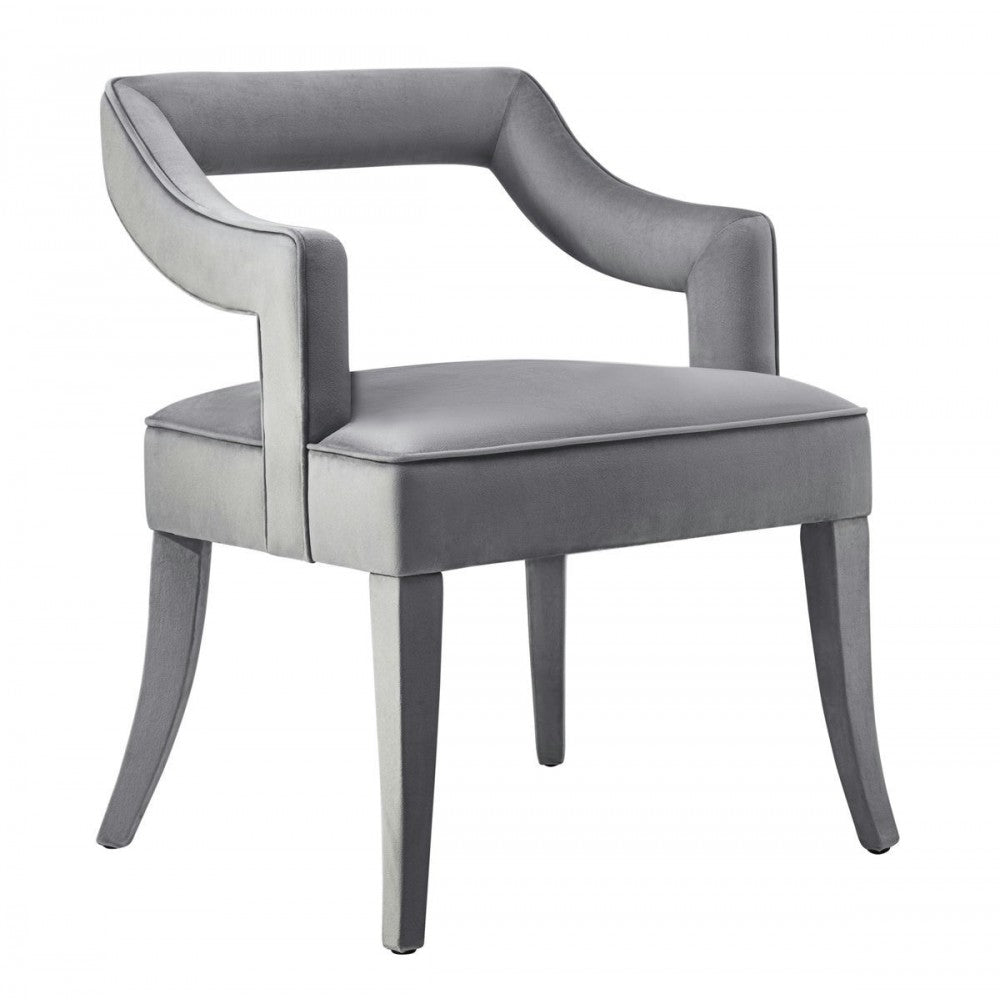 TOV Furniture Tiffany Gray Velvet Chair